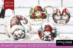 Christmas Gnome Keychain PNG - Cute Gnome Keychain Product Image 1