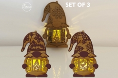 Christmas Gnome Lanterns - Set of 3 - Laser Cut Designs Product Image 3