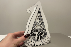Set of 7 Christmas Gnome Lanterns with LED Light - Laser Cut Product Image 7
