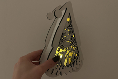 Set of 7 Christmas Gnome Lanterns with LED Light - Laser Cut Product Image 9