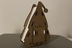 Set of 7 Christmas Gnome Lanterns with LED Light - Laser Cut Product Image 11