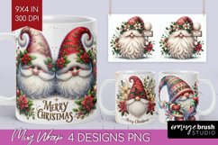 Christmas Gnome Mug Wrap - Cute Gnome Mug PNG Sublimation Product Image 1