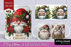 Christmas Gnome Mug Wrap - Cute Gnome Mug PNG Sublimation Product Image 1