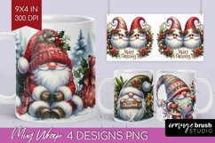 Christmas Gnome Mug Wrap - Cute Gnome Mug PNG Sublimation Product Image 1