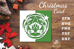 Christmas Gnome Papercut Card SVG Product Image 1