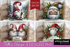 Christmas Gnome Pillow Sublimation - Cute Gnome Pillow Cover Product Image 1