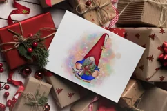 This is a Christmas gnome with a cute Christmas tree png file. The file is with 300 dpi and transparent background. 