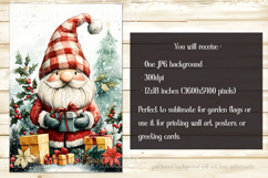 Christmas Gnome Garden Flag, Gnome Presents Garden Flag, d1 Product Image 2