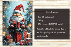 Christmas Gnome Garden Flag, Gnome Presents Garden Flag, d11 Product Image 2