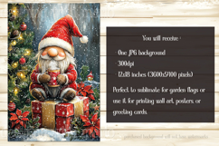 Christmas Gnome Garden Flag, Gnome Presents Garden Flag, d12 Product Image 2