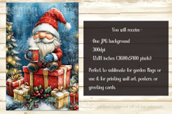 Christmas Gnome Garden Flag, Gnome Presents Garden Flag, d13 Product Image 2