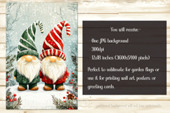 Christmas Gnomes Garden Flag, Gnome Friends Garden Flag, d1 Product Image 2