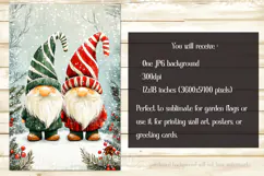 Christmas Gnomes Garden Flag, Gnome Friends Garden Flag, d1 Product Image 2
