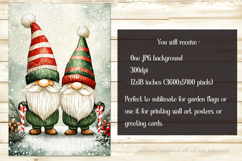Christmas Gnomes Garden Flag, Gnome Friends Garden Flag, d2 Product Image 2