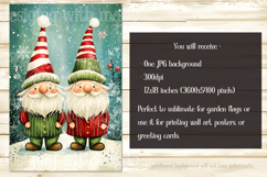 Christmas Gnomes Garden Flag, Gnome Friends Garden Flag, d3 Product Image 2