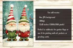 Christmas Gnomes Garden Flag, Gnome Friends Garden Flag, d3 Product Image 2