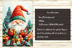 Christmas Gnome Garden Flag, Gnome Presents Garden Flag, d2 Product Image 2