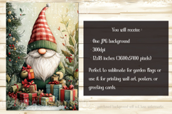 Christmas Gnome Garden Flag, Gnome Presents Garden Flag, d3 Product Image 2