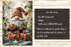 Christmas Gnome Garden Flag, Gnome Presents Garden Flag, d6 Product Image 2