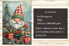 Christmas Gnome Garden Flag, Gnome Presents Garden Flag, d8 Product Image 2