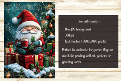Christmas Gnome Garden Flag, Gnome Presents Garden Flag, d9 Product Image 2