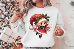 Cute Christmas elves. Clipart, PNG. Product Image 3