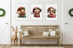 Cute Christmas elves. Clipart, PNG. Product Image 6