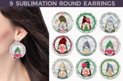 Christmas Gnome Earrings | Round Earrings Product Image 1