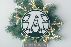 Christmas Gnome Rounded Papercut, Christmas Ornament Product Image 1