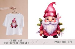 Cute watercolor Christmas gnome pillow sublimations- 3 png Product Image 6
