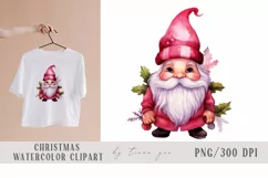 Cute watercolor Christmas gnome pillow sublimations- 3 png Product Image 6