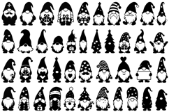 Gnome Silhouettes SVG and PNG Clipart Bundle - 43 Designs Product Image 1
