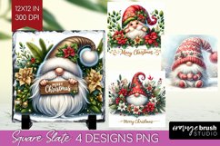 Christmas Gnome Slate PNG - Cute Gnome Square Slate Product Image 1