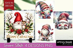 Christmas Gnome Slate PNG - Cute Gnome Square Slate Product Image 1