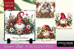 Christmas Gnome Slate PNG - Cute Gnome Square Slate Product Image 1