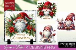 Christmas Gnome Slate PNG - Cute Gnome Square Slate Product Image 1