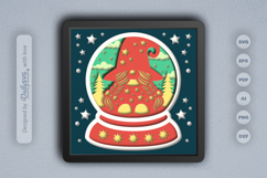 Christmas Gnome Snow Globe Layered Papercut Product Image 1