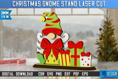 Christmas Gnome Laser Cut|Table Statuette|Christmas Figurine Product Image 1