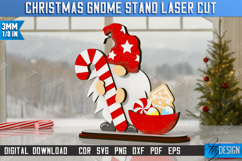 Christmas Gnome Laser Cut|Table Statuette|Christmas Figurine Product Image 1