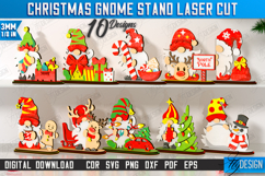 Christmas Gnome Stands Laser Cut Bundle, Xmas Shelf Sitters Product Image 1