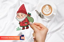Christmas Gnome Sticker, Festive Gnome Sticker Product Image 1