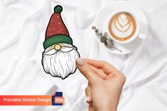 Christmas Gnome Sticker Sticker, Cute Gnome Sticker Product Image 1