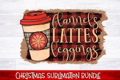 Flannels Lattes Leggins PNG | Christmas Sublimation PNG Product Image 1