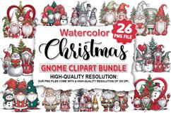 Christmas Gnome Sublimation - Clipart PNG Bundle Product Image 1