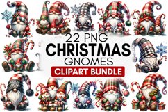 Christmas Gnome Sublimation - Clipart PNG Bundle Product Image 1