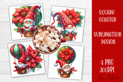 Christmas Gnome Sublimation Coaster Design Product Image 1
