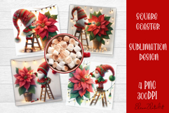 Christmas Gnome Sublimation Coaster Design Product Image 1