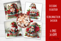 Christmas Gnome Sublimation Coaster Design Product Image 1