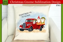 Christmas Gnome Sublimation, Red Truck Christmas Sublimation Product Image 1