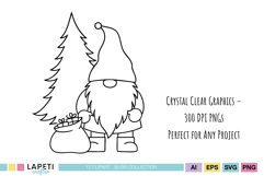 Holiday gnome SVG and PNG bundle for DIY projects
